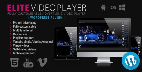 Elite Video Player 6.9.1 - WordPress plugin